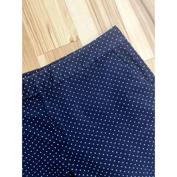 Chaps Navy Blue White Polka Dot Bermuda Shorts 16 - Picture 2 of 4